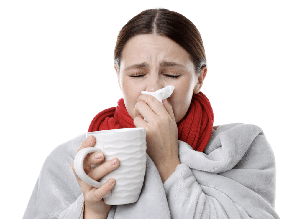 Sinus women with mug