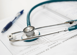Stethoscope on paper